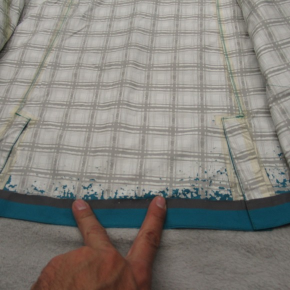 REI Jacket Womens XS Aqua Double‎ Breasted Lightweight Waterproof Packable Rain - Picture 10 of 15